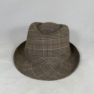 DECREE Diamond Crown Fedora Hat Stingy Brim NWOT